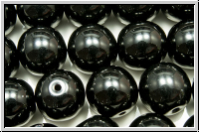 b�hm. Glasperle, rund, 10mm, black, op., 5 Stk.