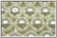 b�hm. Glasperle, rund, 10mm, white, alabster, white pearl, 5 Stk.