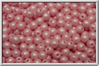 b�hm. Glasperle, rund, 3mm, white, alabaster, soft pastel rose, 50 Stk.