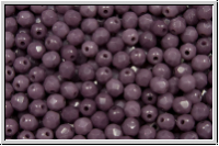 B�hm. Glasschliffperle, feuerpol., 3mm, lavender, dk., op., 50 Stk.