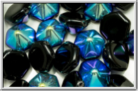 2-Loch-Pyramide, Hexagon, 12x12x8mm, black, op., AB, 6 Stk.