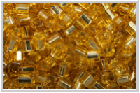 TH-11-0022b, TOHO Hexagon, 11/0, topaz, trans., silver-ld., 10g