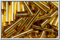 TBU-3-0022b, TOHO Bugle 3", 9mm, topaz, trans., silver-ld., 10g