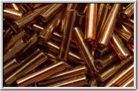 TBU-3-0329, TOHO Bugle 3", 9mm, african sunset, trans., gold luster, 10g