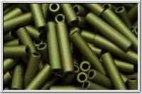 TBU-3-0617, TOHO Bugle 3", 9mm, olivine, met., matte, 10g