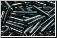 TBU-3-0081, TOHO Bugle 3", 9mm, hematite, met., 10g