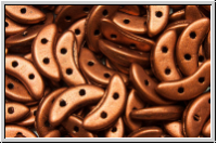 Crescent-Beads, 10x5x2,3mm, copper, dk. met., satin, 25 Stk.