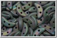 Crescent-Beads, 10x5x2,3mm, purple, met., matte, iris., 25 Stk.