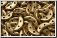 Crescent-Beads, 10x5x2,3mm, gold, met., satin, 25 Stk.