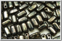 Brick CzechMates, 3x6mm, bronze, dk., met., 25 Stk.