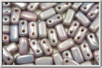 Brick CzechMates, 3x6mm, white, alabaster, vega luster, iris., 25 Stk.