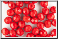 B�hm. Glasschliffperle, feuerpol., 8mm, red, op., 10 Stk.