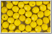 B�hm. Glasschliffperle, feuerpol., 8mm, yellow, op., 10 Stk.