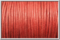 Baumwollkordel (Quali 2), gewachst, 1mm, pale red, Preis/m