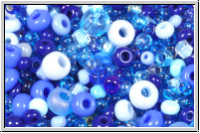 Rocailles, Mix, blau, 20 g