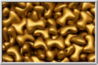 Tee-Beads, PRECIOSA, 2x8mm, brass gold, met., satin, 50 Stk.