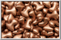 Tee-Beads, PRECIOSA, 2x8mm, copper, med., met., satin, 50 Stk.