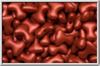 Tee-Beads, PRECIOSA, 2x8mm, lava red, met., satin, 50 Stk.
