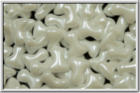 Tee-Beads, PRECIOSA, 2x8mm, white, alabaster, white iris. sfinx, 50 Stk.