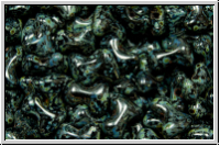 Tee-Beads, PRECIOSA, 2x8mm, black, op., picasso, 50 Stk.