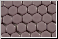 2-Loch-Honeycomb-Beads, 6mm, lavender, dk., op., 30 Stk.