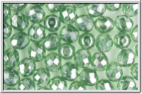B�hm. Glasschliffperle, feuerpol., 8mm, turmaline, trans., luster, 10 Stk.