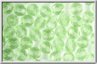 B�hm. Glasschliffperle, feuerpol., 8mm, chrysolite, trans., 10 Stk.