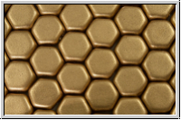 2-Loch-Honeycomb-Beads, 6mm, white, alabaster, amber pastel, 30 Stk.