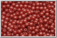 b�hm. Glasperle, rund, 3mm, crystal, trans., soft pastel red, 50 Stk.