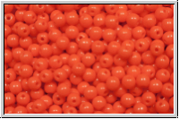 b�hm. Glasperle, rund, 3mm, orange, op., 50 Stk.