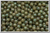 b�hm. Glasperle, rund, 3mm, gold, lt., trans., nebula, 50 Stk.