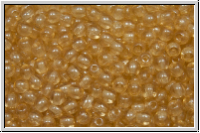 b�hm. Glasperle, rund, 3mm, crystal, trans., champagne luster, 50 Stk.