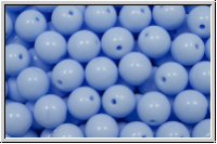 b�hm. Glasperle, rund, 6mm, sapphire, pale, op., 25 Stk.