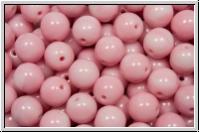 b�hm. Glasperle, rund, 6mm, rose, lt., op., 25 Stk.