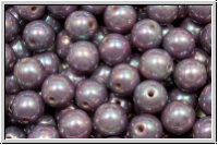 b�hm. Glasperle, rund, 6mm, rose, lt., op., nebula, 25 Stk.