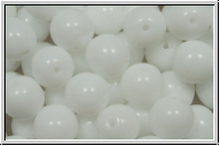 b�hm. Glasperle, rund, 8mm, white, alabaster, 10 Stk.