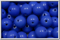 b�hm. Glasperle, rund, 8mm, blue, op., 10 Stk.