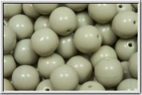 b�hm. Glasperle, rund, 8mm, grey, op., 10 Stk.