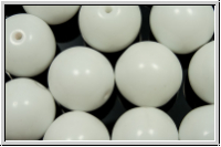 b�hm. Glasperle, rund, 12mm, white, op., 1 Stk.
