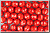 B�hm. Glasschliffperle, feuerpol., 8mm, red, op., 10 Stk.
