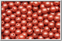 b�hm. Glasperle, rund, 4mm, white, alabster, soft pastel red, 50 Stk.