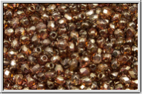 B�hm. Glasschliffperle, feuerpol., 3mm, crystal, trans., violet senegal, 50 Stk.