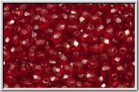 B�hm. Glasschliffperle, feuerpol., 3mm, garnet, trans., 50 Stk.