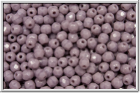 B�hm. Glasschliffperle, feuerpol., 3mm, amethyst, op., 50 Stk.