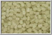 B�hm. Glasschliffperle, feuerpol., 3mm, black diamond, trans., matte, 50 Stk.