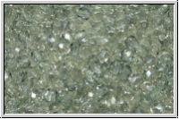 B�hm. Glasschliffperle, feuerpol., 3mm, crystal, trans., blue lagoon, 50 Stk.