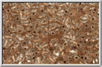 B�hm. Glasschliffperle, feuerpol., 3mm, crystal, trans., copper-ld., 50 Stk.