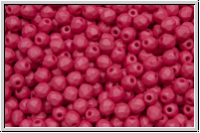 B�hm. Glasschliffperle, feuerpol., 3mm, white, alabaster, watermelon pastel, matte, 50 Stk.