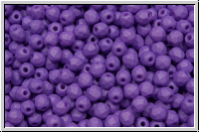 B�hm. Glasschliffperle, feuerpol., 3mm, white, alabaster, lila pastel, matte, 50 Stk.