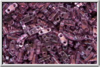 QTL-0316, MIYUKI Quarter Tila Beads, amethyst, trans., gold luster, 5g